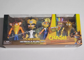 Crash Bandicoot Characters 4.5 in Figures With Limited Edition Golden Bandicoot