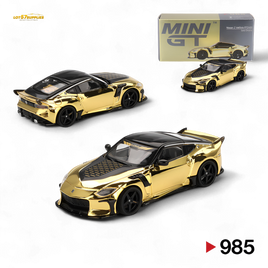 Mini-GT Nissan Z VeilSide FZ400 Gold Chrome LHD 1:64