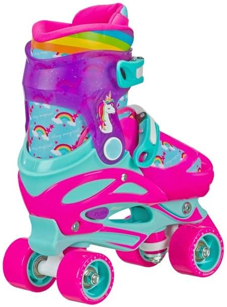 Roller Derby Girls Sprinter 2N1 Quad and Inline Skates Combo - Unicorn Size 3-6