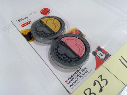 Disney Dash Mickey & Minnie Removable Mini Waffle Plates Set Of 2 Gray Metal
