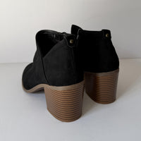 Style & Co Boots Womens Size 9.5 Black Felaaf Ankle Booties Block Heel Side Zip