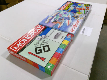 Hasbro Family Board Game Lot Monopoly Disney Lilo & Stitch Knock Out New Sealed
