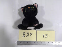 Webkinz Black Cat Plush Toy Small GANZ Stuffed Animal Green Eyes Kitten Cute