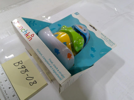 Munchkin Stack N' Match Floating Bath Toy 18m+ Penguin Boat Multicolor New