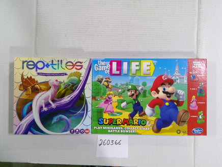 Hasbro Jakks Rep-tiles Game Of Life Super Mario Family Board Game Lot New Sealed