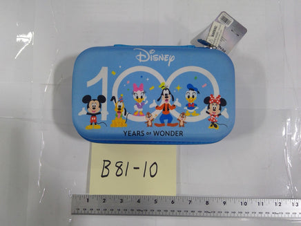 Disney Hard Shell Pencil Case Kids Zipper Storage Box Blue Disney 100 Characters