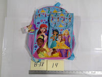 Disney Princess Kids Backpack Pink Blue Girls School Bag Cartoon Print Bookbag