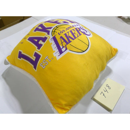 NBA Los Angeles Lakers Throw Pillow Unisex OS Yellow Excellent Sherpa Back 1948