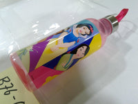 Disney Princess Kids Water Bottle Pink Plastic Drink Cup With Lid Reusable