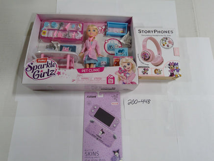 Zuru Sparkle Girlz Pet Clinic Doll Playset Minnie StoryPhones Lot New In Box