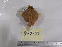 Ami Amis Monkey Character Mini Plush Stuffed Toy Knitted Round Banana Brown New