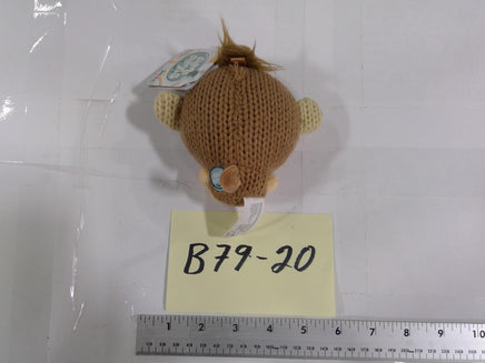 Ami Amis Monkey Character Mini Plush Stuffed Toy Knitted Round Banana Brown New
