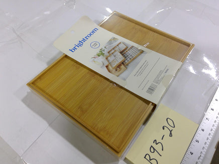 Brightroom Stackable Bamboo Divided Accessory Tray Jewelry Organizer Natural