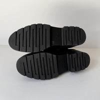 Easy Spirit Boots Womens Size 8 Black Morgan Suede Zip Lug Sole Block Heel Ankle