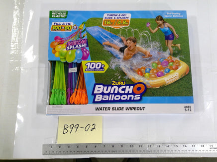 Zuru Bunch O Balloons Water Slide Wipeout 16ft Toy Set 5-12 Neon Splash New