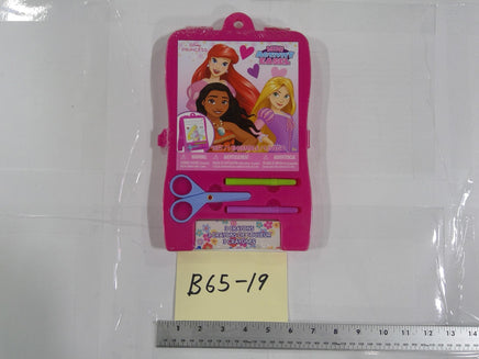 Disney Princess Mini Activity Easel Set Kids 3+ Crayons Scissors Pink Toy New