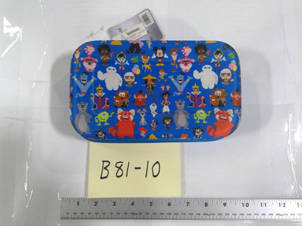 Disney Hard Shell Pencil Case Kids Zipper Storage Box Blue Disney 100 Characters