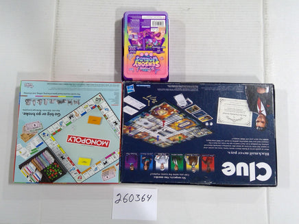 Hasbro Family Board Game Lot Monopoly Clue Slimygloop Sensory New Sealed