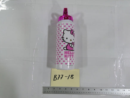 Sanrio Hello Kitty Kids Water Bottle Pink Plastic Drink Cup With Lid Reusable