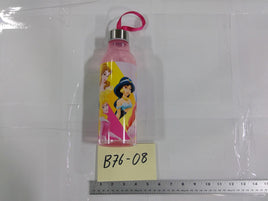 Disney Princess Kids Water Bottle Pink Plastic Drink Cup With Lid Reusable