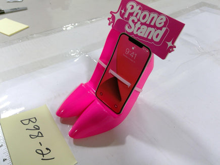Orbit Phone Stand High Heel Shoes Desk Holder Universal Glossy Pink Plastic