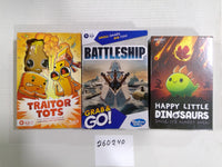 Traitor Tots Battleship Grab & Go Happy Little Dinosaurs Game Lot 3 New Sealed