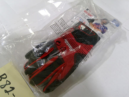 Franklin Nex-Skinz Batting Glove Mens Medium Red Black Baseball Hook Loop MLB