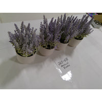 Unbranded Artificial Lavender Plants Set of 4 Purple White Pots Excellent Decor