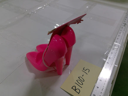 Pink High Heel Phone Stand Desk Holder Universal Glossy Plastic Mount Cute