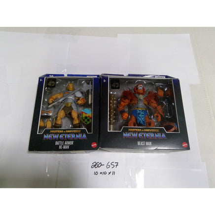Masters of the Universe Eternia He-Man Beast Man 7in Figure Lot New Damaged Box