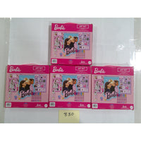Barbie Art Set Kids OS Pink NEW Notebook Markers Stickers Stampers Mattel 4pk