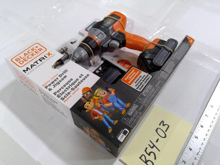 JAKKS Pacific Black+Decker Matrix Junior Power Drill Jigsaw Kids Toy 3+ Orange
