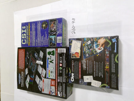 Clue Conspiracy CSI Crime Game Space Marine Adventures Family Lot New Sealed