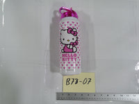 Sanrio Hello Kitty Kids Water Bottle Pink Hearts Plastic Drink Cup With Lid