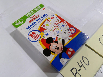 Disney Mickey Learn To Add Wooden 24 Pieces 3+ Educational Toy New Sealed Game