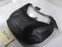 Shoulder Bag Womens Medium Black Faux Leather Hobo Purse Gold Hardware New