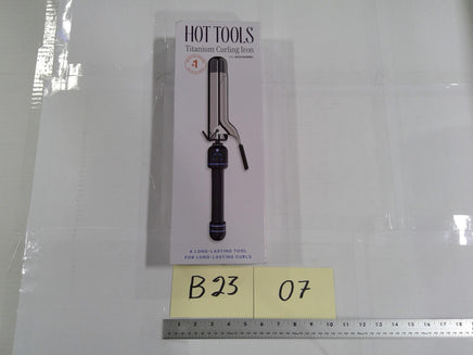 Hot Tools Titanium Curling Iron 1" Barrel Black Adjustable Heat Hair New