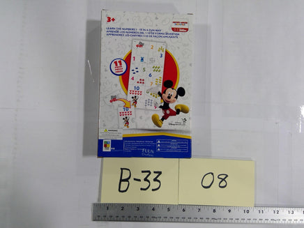 Disney Mickey Number Cards 1-10 Wooden 11 Pieces 3+ Educational Toy New Game