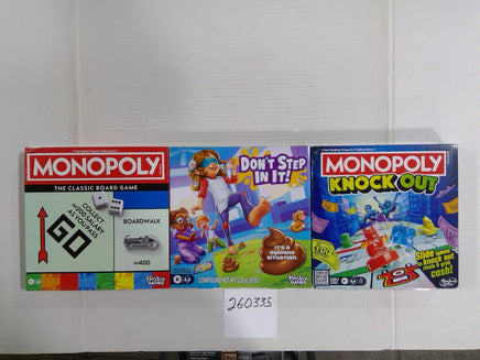 Hasbro Monopoly Don't Step In It Monopoly Knock Out Board Game Lot New Sealed