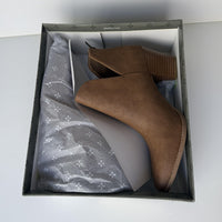 Sun + Stone Boots Womens Size 9 Cognac Snake ELIZAAP Ankle Booties Block Heel