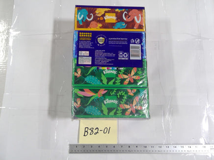 Kleenex Ultra Soft Facial Tissue 3-Ply 4 Box Pack 480 Count Multicolor Dinosaur
