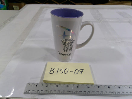 Disney 100 Latte Mug White Purple Ceramic Character Logo Coffee Cup Kitchen