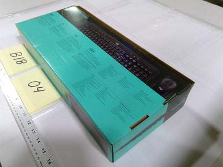 Logitech Advanced Combo Wireless Keyboard Mouse Black USB PC QWERTY English