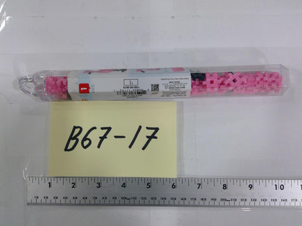 Building Blocks Interlocking Brick Tube Construction Toy Set Pink Plastic New