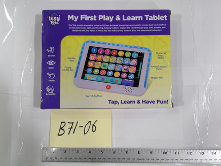 Itsy Tots My First Play & Learn Tablet Toy 18m+ Toddler Boy Learning Multicolor