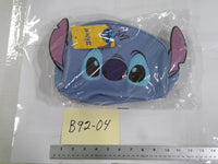 Disney Stitch Blue Travel Pouch Cosmetic Bag Zipper Closure Zip Case Makeup