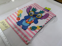 Disney Stitch Pink 18" Drawstring Backpack Soft Case Girls School Gym Bag