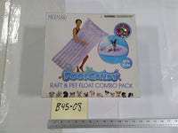 PoolCandy Mermaid Raft & Pet Float Combo Pack Purple Glitter 35 Lb Inflatable