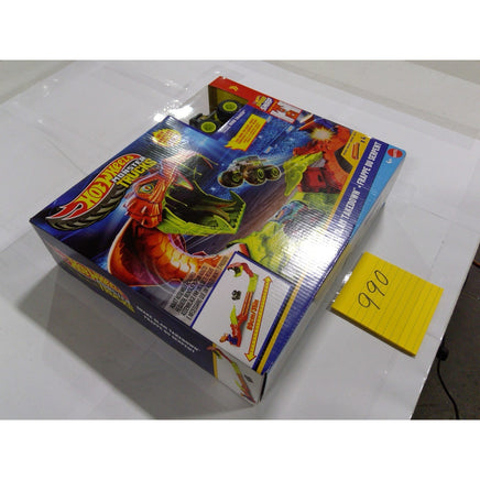 Hot Wheels Monster Trucks Snake Slam Takedown Kids NIB Black Bone Shaker Playset