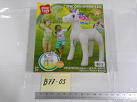 Play Day Unicorn Sprinkler Inflatable Kids Outdoor Water Toy Ages 3+ White New